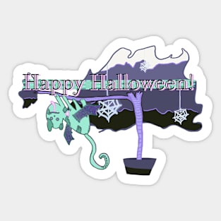 ghost cat halloween Sticker